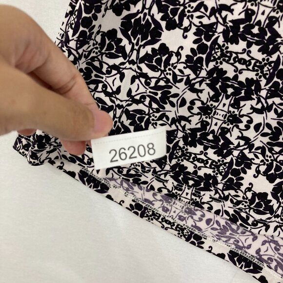 New Calvin Klein size 3X Black White Abstract Sleeveless Knit Stretch Top Office - Picture 11 of 11